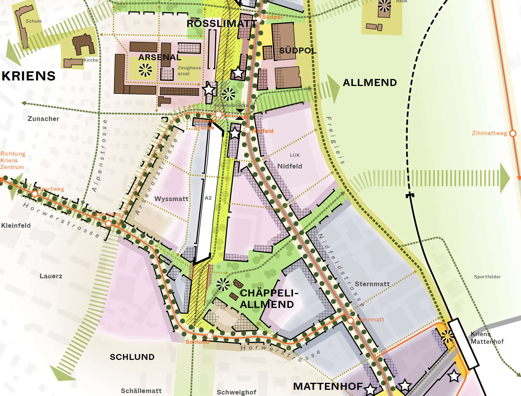 Teilüberdeckungen Autobahn in Kriens