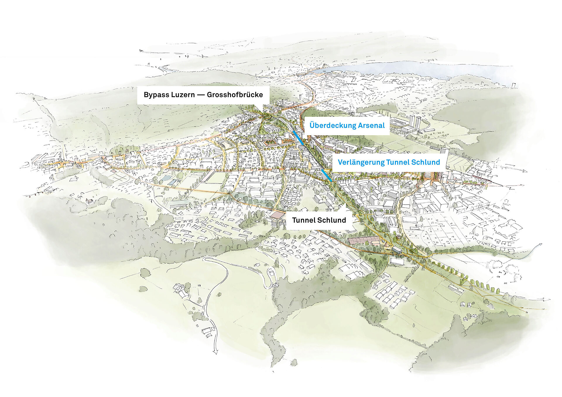 Kriens: Ja zu Überdeckungen der Autobahn